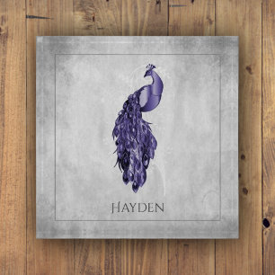 Purple Elegant Peacock Paperweight