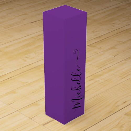 Purple Elegant Typography Wine Box