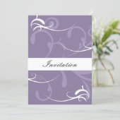 Purple Elegant Wedding Cards (Standing Front)