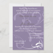 Purple Elegant Wedding Cards (Back)