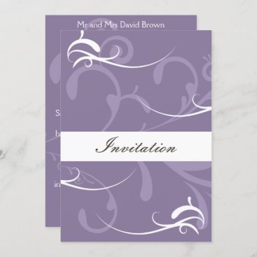 Purple Elegant Wedding Cards