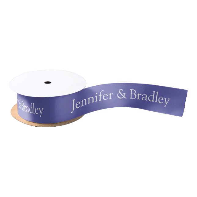 Purple Elegant Wedding Personalized Satin Ribbon (Spool)