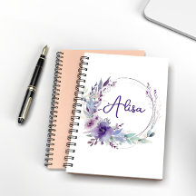 Purple Elegant Wildflower Boho Watercolor