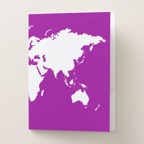 Purple Elegant World Pocket Folder