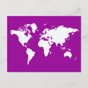 Purple Elegant World Postcard
