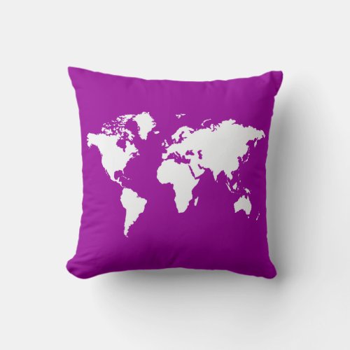 Purple Elegant World Throw Pillow