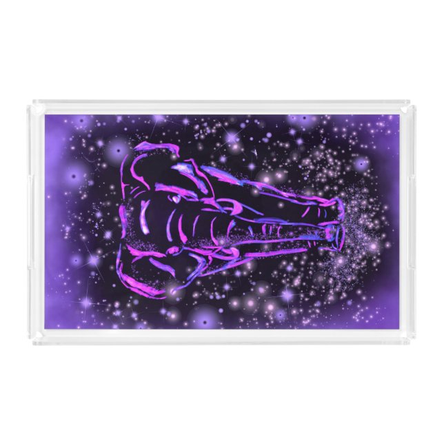 Purple Elephant Acrylic Tray (Front)
