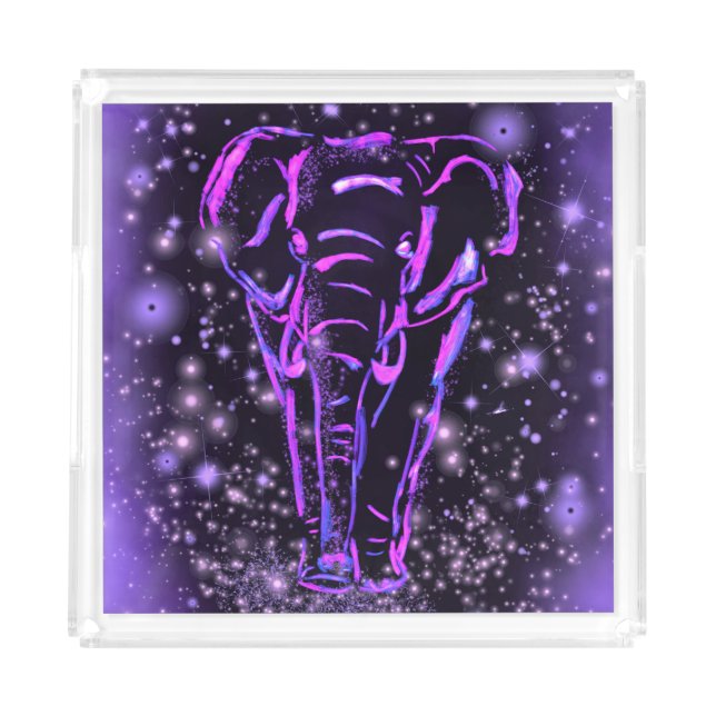 Purple Elephant Acrylic Tray (Front)