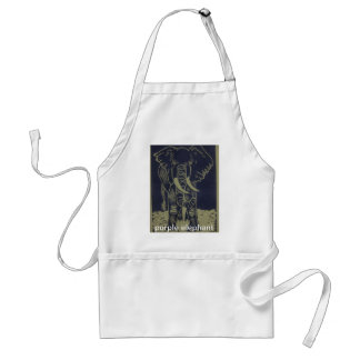 purple elephant adult apron