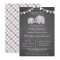 Purple Elephant Baby Shower Invitation