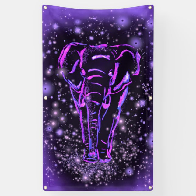 Purple Elephant Banner (Vertical)
