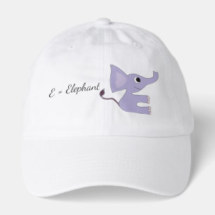 Purple Elephant Baseball Hat - Cute E-Elephant