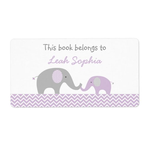 Purple Elephant Bookplate