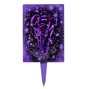 Purple Elephant Cake Topper