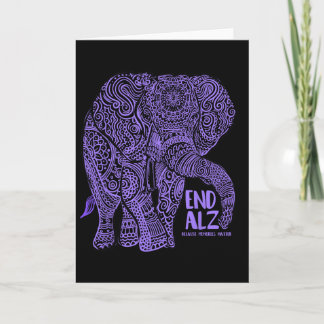 Purple Elephant Heimerheimer Awareness Apparel And Card