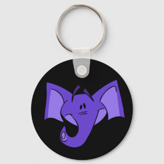 Purple Elephant Keychain