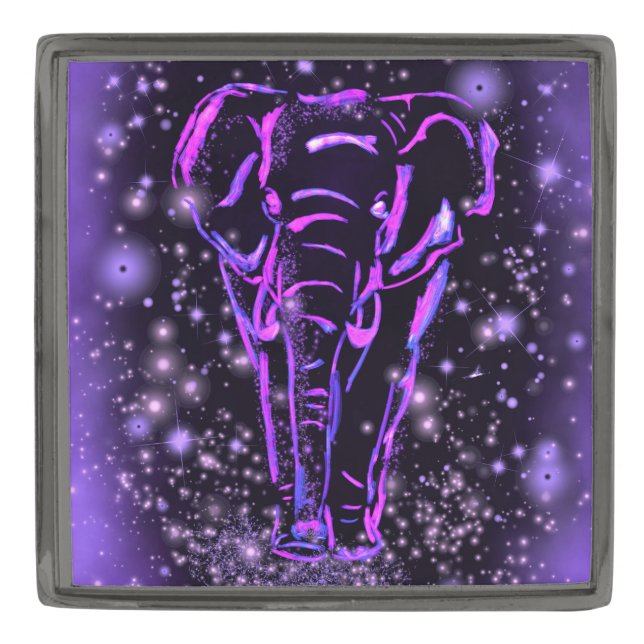Purple Elephant Lapel Pin (Front)