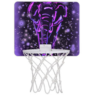 Purple Elephant Mini Basketball Hoop