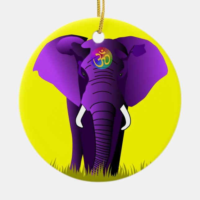 Purple Elephant ornament (Front)