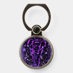 Purple Elephant Phone Ring Stand
