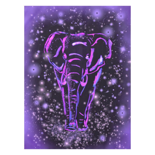 Purple Elephant Tablecloth (Front)