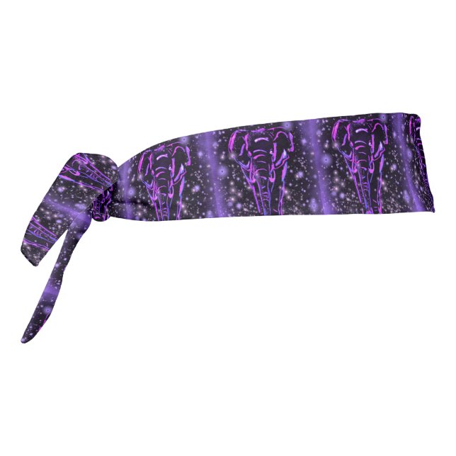 Purple Elephant Tie Headband (Rotate 270)