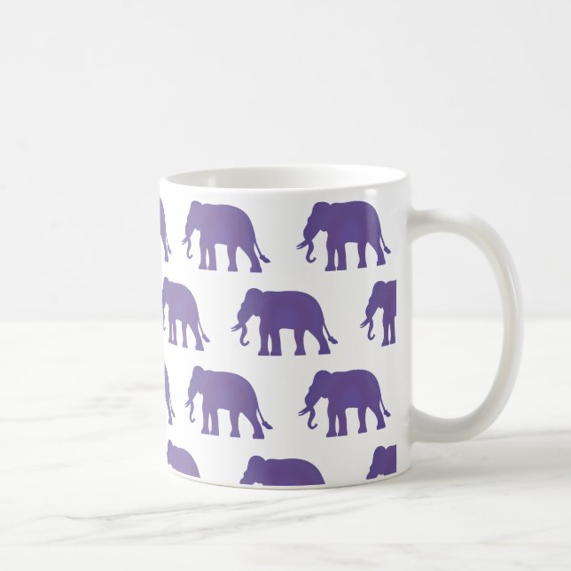 Purple elephants coffee mug (Right)
