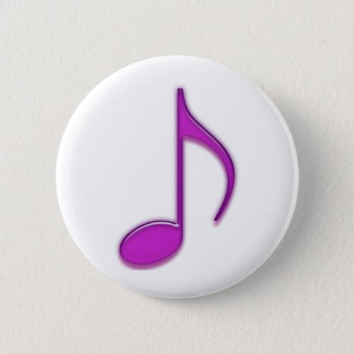 Purple Emboss 8th Musical Note Button
