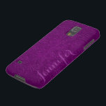Purple Embossed Floral Design Suede Leather Look 2 Case For Galaxy S5<br><div class="desc">Elegant deep purple embossed retro floral design suede leather look. This is an image of leather and not real or fake leather. Embossed look is photoshop effect.</div>