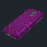Purple Embossed Floral Design Suede Leather Look 2 Case For Galaxy S5<br><div class="desc">Elegant deep purple embossed retro floral design suede leather look. This is an image of leather and not real or fake leather. Embossed look is photoshop effect.</div>