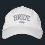Purple Embroidered Bride Hat with First Name<br><div class="desc">"BRIDE" embroidery with first name</div>