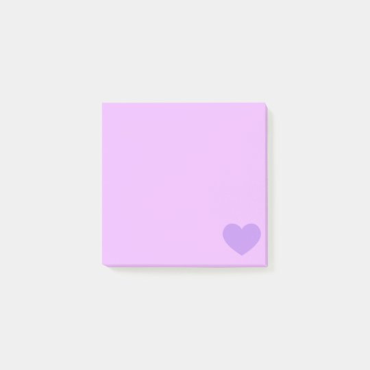 purple emoji heart post it notes