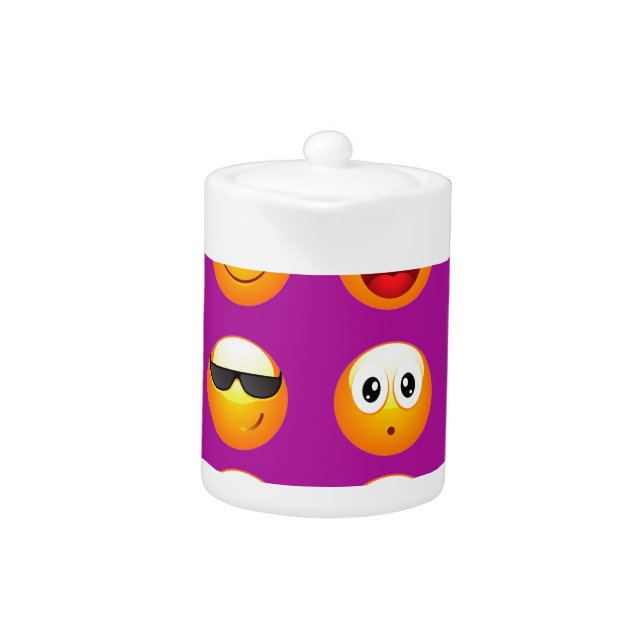 purple emojis teapot (Front)