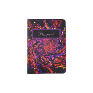 Purple Emotions Mosaic Swirl Passport Cover