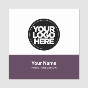 Purple Employee Pin Name Tag or Magnetic with Logo