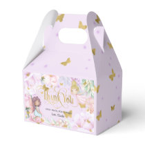 purple enchanted garden fairy, butterfly birthday favor boxes