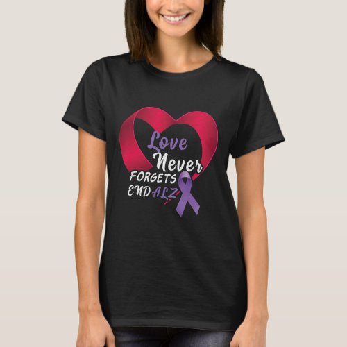 Purple End Alzheimer End Heimer Heimers Awareness  T_Shirt