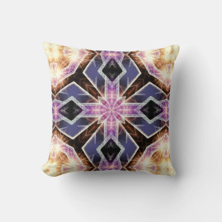 Purple Energy Crystal Glow Geometric Cushion