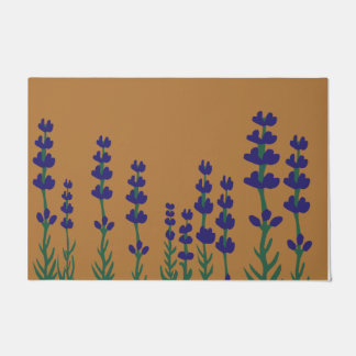 Purple English Lavender Flower Mat, Lavender Lover Doormat
