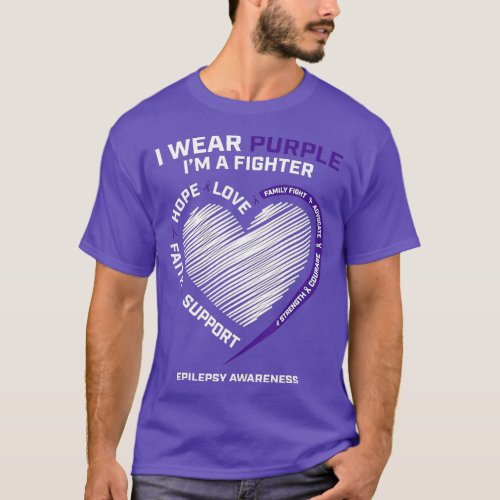 Purple Epilepsy Awareness Products Kids Epilepsy A T_Shirt