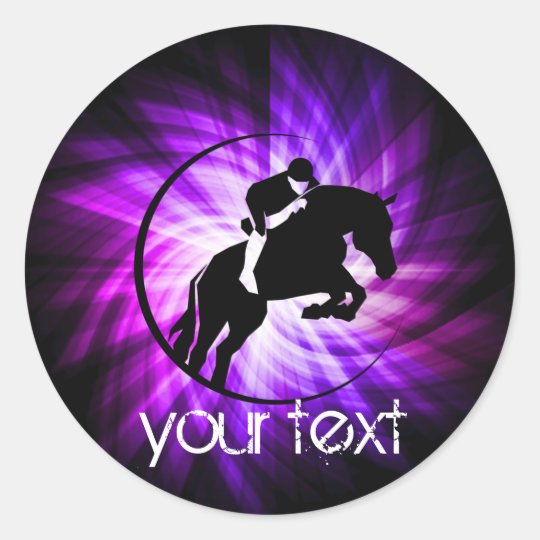 Purple Equestrian Classic Round Sticker
