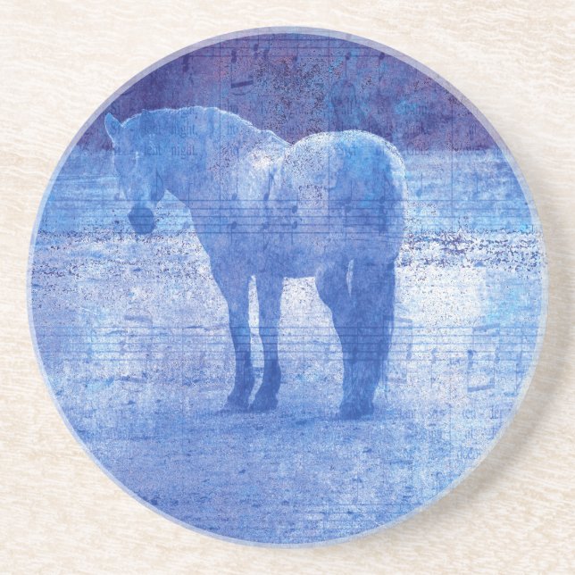 Purple Equine Sandstone Coaster (Front)