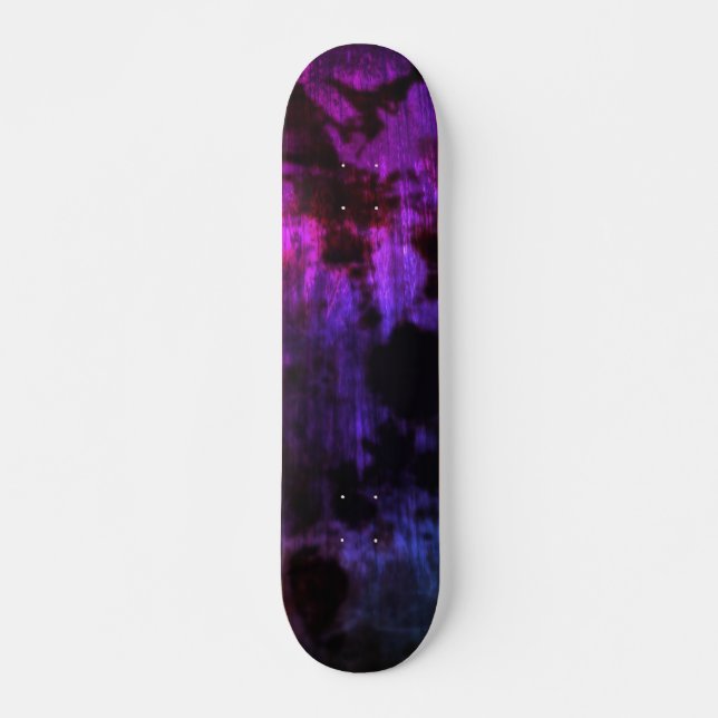 Purple Esthetic Hot Pink Black Goth Animal Skateboard (Front)