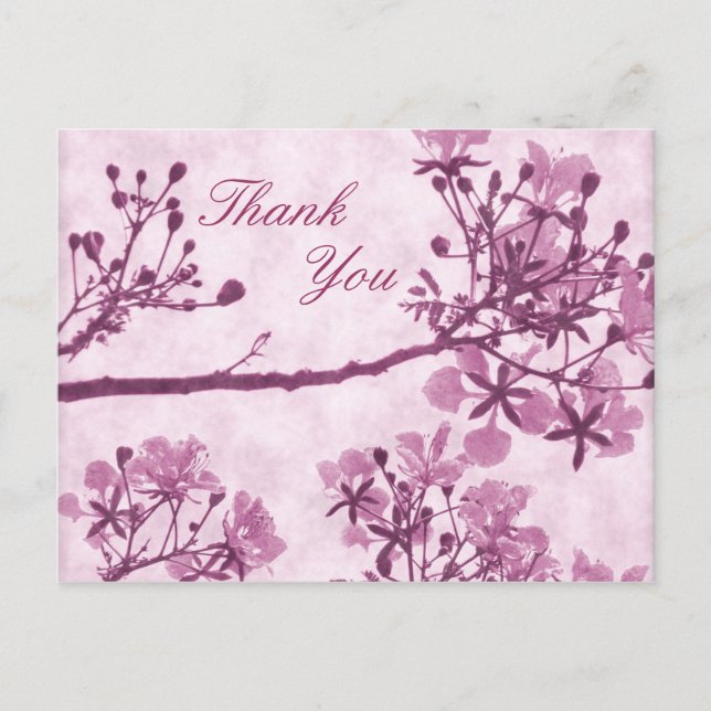 Purple Eternal Bliss Thank You Postcard (Front)