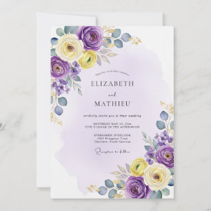 Purple Ethereal Spring Wedding Invitation