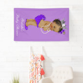 Purple Ethnic Little Princess Baby Shower Banner (Insitu)