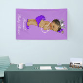 Purple Ethnic Little Princess Baby Shower Banner (Tradeshow)