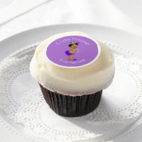Purple Ethnic Little Princess Baby Shower Edible Frosting Rounds