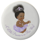 Purple Ethnic Princess Baby Shower Cookies (Front)