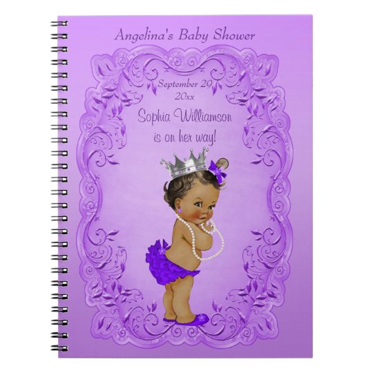 Purple Ethnic Princess Baby Shower Guest Book | Zazzle.com